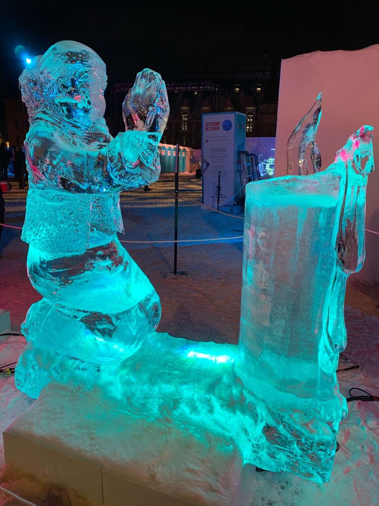 ケベックウィンターカーニバルの氷の彫刻１